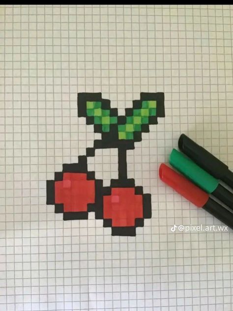 Cute Pixel Art Grid, Pixel Art Flower, Pixel Art Mini, Pixel Art Cute, Pixels Art, Graph Paper Drawings, Pixel Art Tutorial, Easy Pixel Art, Cool Pixel Art