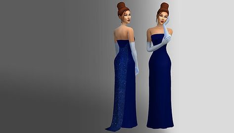 Anastasia | STARDUST SIMS 4 Sims 4 Anastasia, Classic Gown, Anastasia Dress, Blue Gown, Cape Dress, Sims Cc, Formal Gowns, Stardust, The Sims