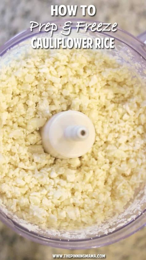 Freeze Cauliflower, Food Journaling, Plant Diet, Processor Recipes, Preserving Foods, Freezer Food, Cauliflower Fried, Frozen Cauliflower Rice, Cauliflower Rice Recipes