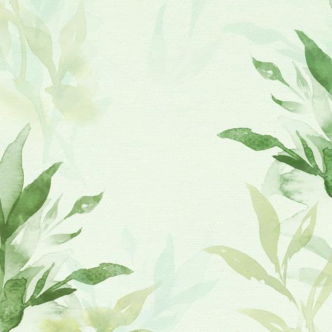 Floral Border Background, Watercolor Design Backgrounds, Business Ppt Templates, Professional Background, Background Ppt, Leaf Watercolor, Border Background, Slide Background, Plant Art Print