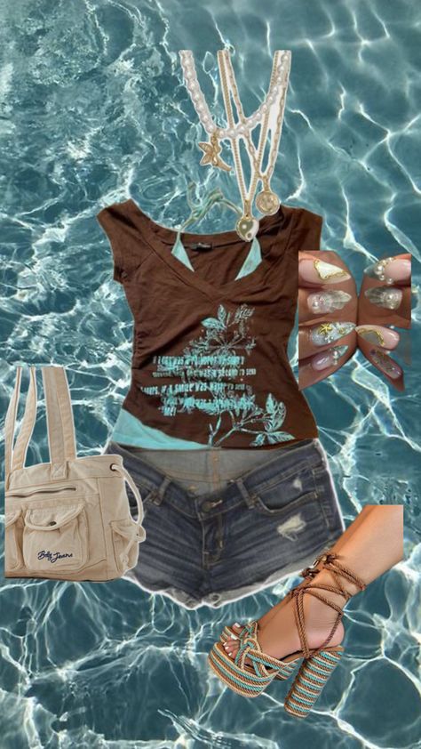 Beachy Boho Outfits, Boho Street Style, Beachy Outfits, Beachy Boho, Y2k Outfits, Cute Swimsuits, Summer Swim Suits, School Outfits, Fitness Inspo