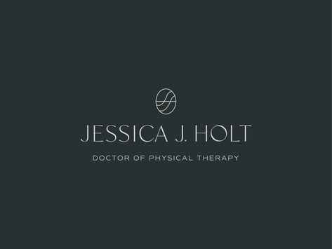 Jessica J. Holt Physical Therapist Logo Design by AnneMarie Ellis on Dribbble Doctor Branding, Therapist Logo Design, Therapy Branding, Doctor Logo, Therapy Logo, Therapist Logo, Doctor Logos, Physiotherapy Clinic, Physical Therapist