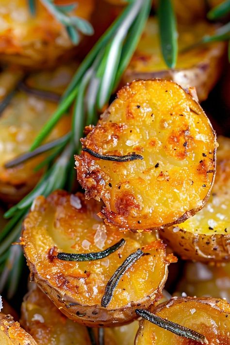 Simple Roasted Potatoes, Easy Roasted Potatoes, Rosemary Roasted Potatoes, Rosemary Potatoes, Savory Breakfast, Food Words, Fresh Rosemary, Roasted Sweet Potatoes, Roasted Potatoes