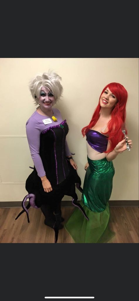 Ursula And Ariel Costume, Ursula And Ariel, Ariel Costume, Ariel Costumes, Halloween Inspo, Ariel, Halloween