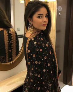 We are in love with this look of zaira 😍 What you think ? . . . #indianbride #indianwear #indianweddings #indianfashion #indiangroom… Zaira Wasim, Alia Bhatt Photoshoot, Salwar Kamiz, Makeup For Teens, Trendy Dress Outfits, Trendy Makeup, Bollywood Girls, Stylish Dress Designs, Pakistani Bridal