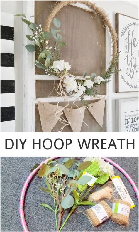 Dollar Store Hula Hoop Wreath