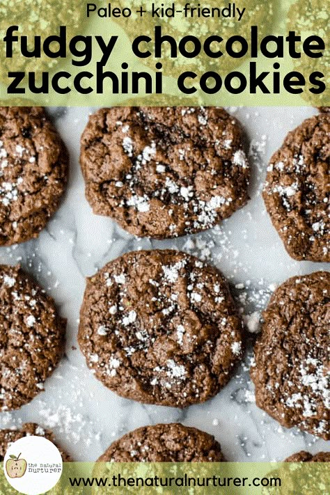 This Fudgy Chocolate Zucchini Cookie recipe makes for a soft and delicious treat that is easy to make. Veggie-loaded for a little extra healthy goodness, they are Paleo, gluten free and dairy-free. #veggieloaded #glutenfree #healthycookie #paleocookierecipe Chocolate Zucchini Cookies, Zucchini Cookie Recipes, Healthy Cravings, Natural Nurturer, Healthy Chocolate Cookies, Zucchini Cookies, Primal Living, Clean Desserts, Dairy Free Cookies