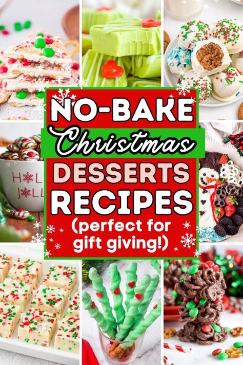 21 No-Bake Christmas Desserts for The Sweetest Holiday Bites - ZEN AND HONEY Desserts For A Party, Holiday Bites, Quick Christmas Dessert, Christmas No Bake Treats, No Bake Christmas, Christmas Desserts Party, Bake Christmas, Christmas Truffles, Xmas Desserts