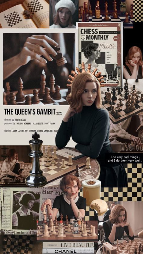 The Queen Of Gambit, Queen’s Gambit Aesthetic, Chess Queen's Gambit, Queen Gambit Aesthetic, The Queen’s Gambit, The Queens Gambit Wallpaper, Queens Gambit Wallpaper, Chess Woman, The Queens Gambit Aesthetic