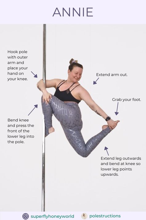 Pole Dance Shapes, Pole Class Outfit, Static Pole Tricks, Pole Tricks Beginners, Beginner Pole Tricks, Beginner Pole Moves, Pole Moves Beginner, Pole Fitness Beginner, Pole Dancing For Beginners