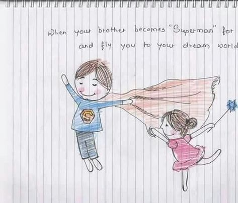 Brother Sister Doodle Art, Sweet Sister Quotes, Raksha Bandhan Cards, Raksha Bandhan Quotes, Brother Sister Love Quotes, Brother And Sis, Brother And Sister Relationship, Sisters Drawing, Rakhi Special