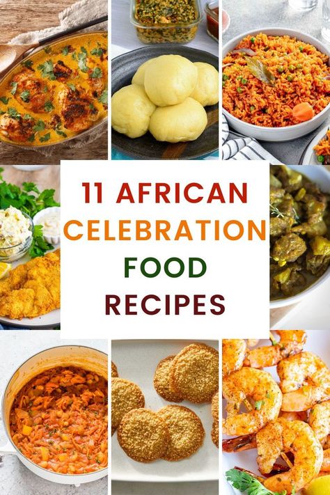 African Celebration Food Celebration Food Ideas, African Recipes Authentic, Kwanzaa Food, African Food Recipes, Celebration Food, African Recipes Nigerian Food, Spooky Halloween Food, African Dishes, African Recipes