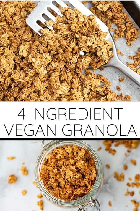 Vegan Granola Recipe, Homemade Granola Recipe, Easy Homemade Granola, Cinnamon Granola, Easy Granola, Vegan Granola, Granola Recipe Homemade, Gluten Free Granola, Granola Recipe