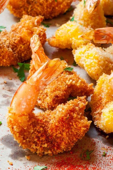 Breaded Butterfly Shrimp, Parmesan Shortbread, Oven Shrimp Recipes, Oven Baked Shrimp, Shrimp In The Oven, Butterfly Shrimp, Baked Shrimp Recipes, Fried Shrimp Recipes, Popcorn Shrimp