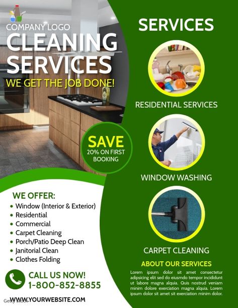 Commercial Cleaning Business, Cleaning Service Flyer, Green Cleaning Products, Residential Cleaning Services, Hotel Cleaning, Office Cleaning Services, Professional Business Card Design, Commercial Cleaning Services, Residential Cleaning