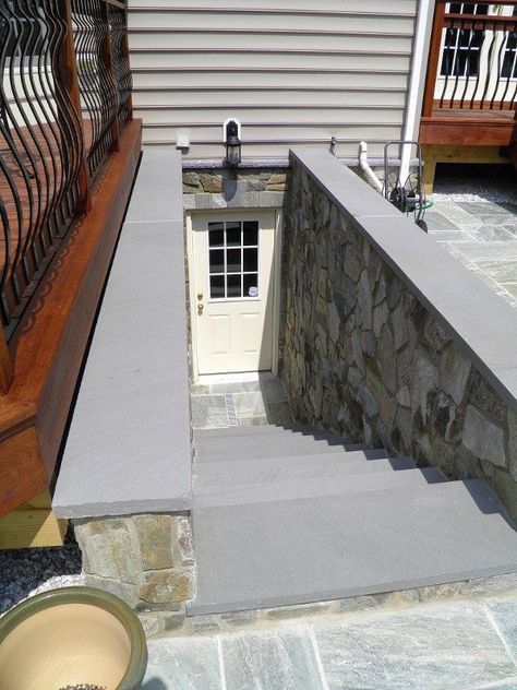 outside basement stairs - Google Search Basement Stairwell, Garage Stairs, Basement Steps, Basement Stairs Ideas, Stairs Covering, Outside Stairs, Basement Doors, Basement Entrance, Basement Windows