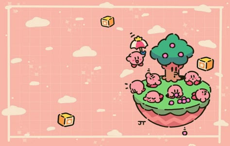 Kirby Wallpapers Aesthetic Desktop, Cute Kirby Desktop Wallpaper, Kirby Wallpaper For Ipad, Kirby Background Pc, Kirby Keyboard Wallpaper, Kirby Macbook Wallpaper, Minimalist Tablet Wallpaper, Kirby Desktop Wallpaper Hd, Kirby Widgets Medium