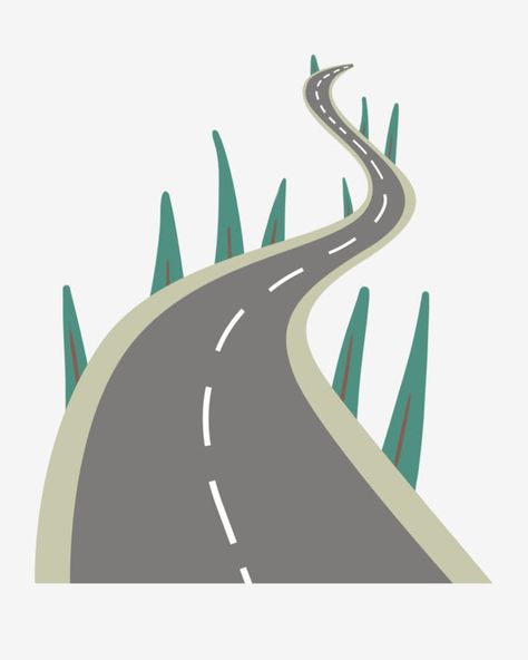 Road Vector Illustration, Road Illustration Design, Road Doodle, Roads Illustration, Highway Illustration, Road Clipart, Cartoon Road, Road Png, Highway Design