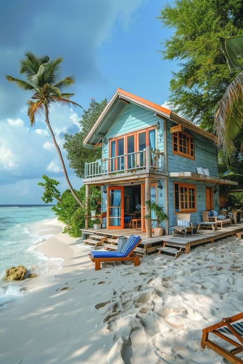 Tiny Homes Seaside Cottages, Beach House Aesthetic, Small Beach Houses, Beachfront House, Luxury Beach House, Amazing Homes, Dream Place, Dream Vacations Destinations, Surf House