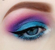 80s Eye Makeup, Colorful Makeup Tutorial, Kate Makeup, Make Up Designs, 80s Makeup, Make Up Tutorials, Dramatic Eye Makeup, Pink Eye, Purple Makeup