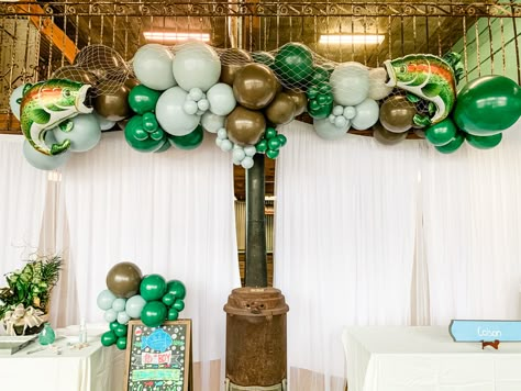 Hunting Theme Balloon Arch, Fishing Theme Balloon Garland, Fishing Theme Balloon Arch, Fishing Party Balloons, Fishing Balloon Garland, Gone Fishing Balloon Arch, Fish Balloon Arch, Fish Balloons, Fishing Balloon Arch