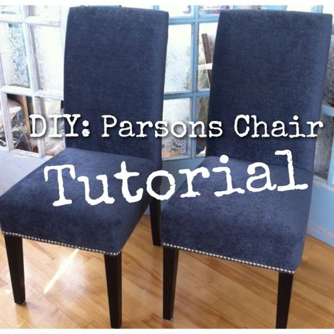 Reupholster Dining Room Chairs, Upholstered Chairs Diy, Dining Chairs Diy, Reupholster Chair Dining, Diy Furniture Chair, Chairs Diy, Dining Chair Upholstery, Parsons Dining Chairs, Reupholster Chair