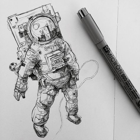 Akvarel Illustration, Micron Pen Art, Moleskine Art, 캐릭터 드로잉, Sketchbook Inspiration, A Pencil, Pen Art, Pen Drawing, In Space