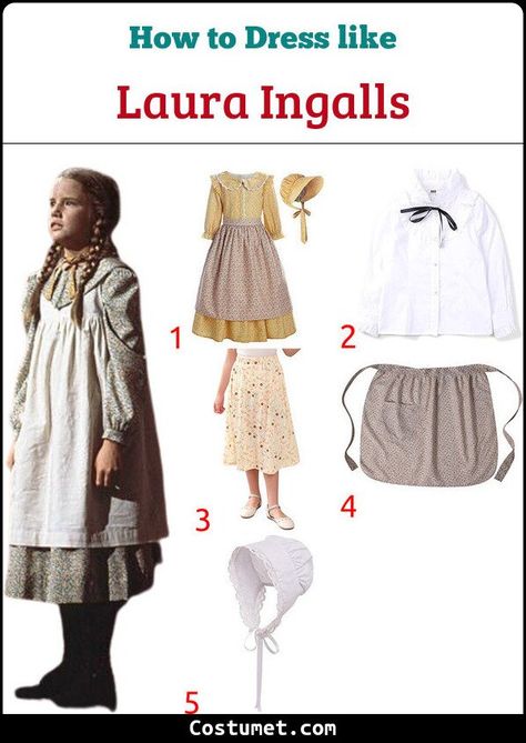 Laura Ingalls (Little House on the Prairie) Costume for Cosplay & Halloween 2022 Little House On The Prairie Costume, Laura Ingalls Wilder Costume, Little House On The Prairie Party, Little House On The Prairie, Prarie Dresses, Little House On The Prairie Dress, Prairie Fashion, Style Dress Patterns, Prairie Dresses