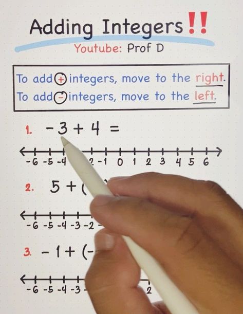 Math For Kids: How to Add Integers 📚 | Math For Kids: How to Add Integers 📚 | By Prof D Adding Integers Rules, Adding Integers Worksheet, How To Add And Subtract Integers, Subtracting Integers Rules, Add Integers, Integers Activities, Adding Integers, Math Integers, Adding And Subtracting Integers