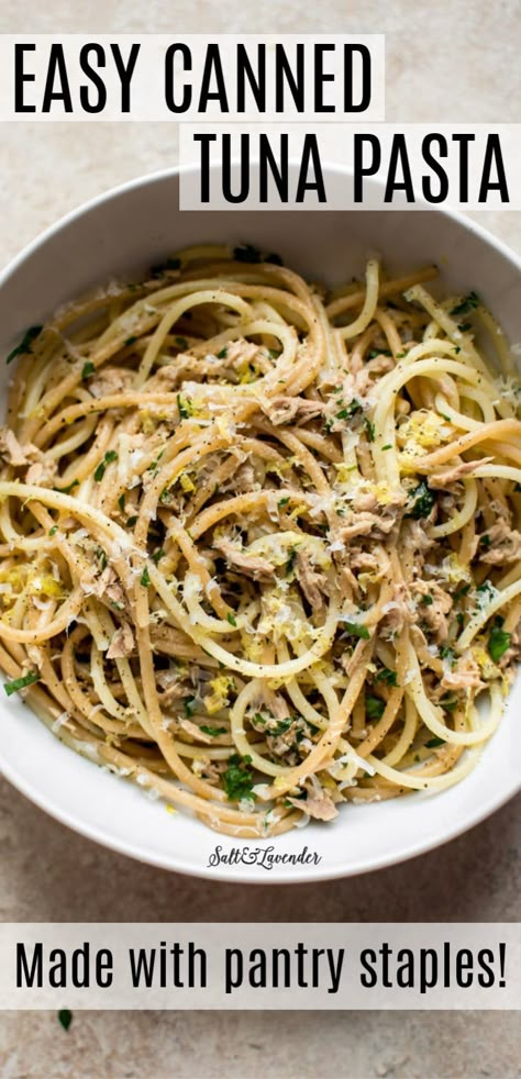 Canned Tuna Pasta, Easy Tuna Recipes, Healthy Tuna Recipes, Deserturi Raw Vegan, Canned Tuna Recipes, Healthy Tuna, Tuna Pasta, Canned Tuna, Lost 100 Pounds