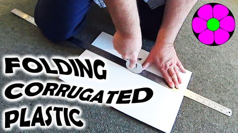 This is the 2nd video in a series on the basics of working with corrugated plastic.  The focus of this video is basic folding of corrugated plastic. Corrugated Plastic Projects, Corrugated Plastic Furniture, Corrugated Cardboard Art Ideas, Corrugated Plastic Signs, Garage Diy, Recycled House, Plastic Fantastic, Corrugated Plastic, Painting Plastic