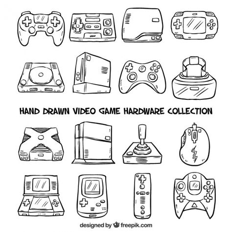 Computer Tattoo, Sailing Tattoo, Vintage Technology, Notebook Drawing, Vector Game, Pokemon Tattoo, Simple Tattoo Designs, Gaming Tattoo, Doodle Art Drawing