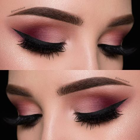 Maroon Makeup, Maroon Eye Makeup, Maroon Eyeshadow, Burgundy Makeup, Formal Makeup, Eye Makeup Pictures, Makijaż Smokey Eye, Eye Makeup Designs, Makeup Eye Looks