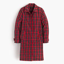 Red Tartan Trench- J.Crew Red Plaid Coat, Jcrew Coat, Tartan Coat, Plaid Trench Coat, Rain Trench Coat, J Crew Collection, Red Trench Coat, Plaid Outfits, Jcrew Collection