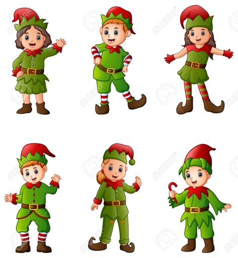 Elf Poses, Elf Cartoon, Elf Drawings, Elf Crafts, Christmas Elf Costume, Elf Funny, Christmas Decs, Christmas Drawings, Xmas Elf