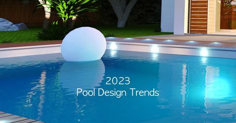 If so, you've come to the right place. This article will walk you through nine of the most exciting 2023 pool design trends, so keep scrolling for all Swimming Pool Trends 2023, Trending Pool Designs, 2023 Pool Trends, 2024 Pool Trends, Swimming Pool Trends, Tanning Ledge Pool, Modern Water Feature, Tanning Ledges, Pool Liner