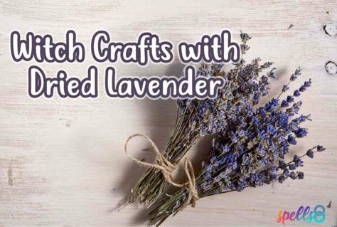 Dried Lavender Crafts, Lavender Witchcraft Uses, Burning Lavender, How To Make Incense, Dark Faerie, Dried Lavender Bunch, Lavender Incense, Crafts At Home, Lavender Uses