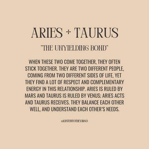 Aries Love Compatibility + What Works 🧡 #Listentothevirgo Taurus X Aries Couple, Aries X Taurus, Aries Taurus Compatibility, Aries In Love, Aries Love Compatibility, Taurus Man In Love, Aries And Taurus, Taurus Compatibility, Aries Compatibility