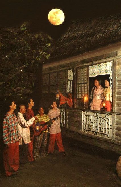 It is a traditional form of courtship music in which a man woos a woman by singing underneath her window at night. It is widely practiced in many parts of the Philippines with a set of protocols, a code of conduct, and a specific style of music. Harana Filipino, Philippine Traditions, Window At Night, Filipino Fashion, Filipino Art, Philippines Culture, Philippine Art, Filipino Funny, Filipino Culture