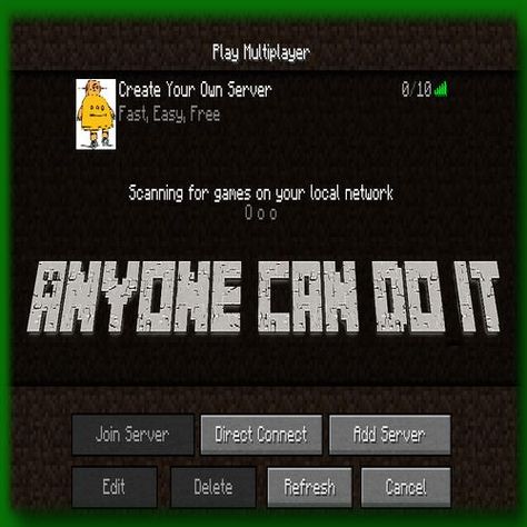 Picture of CREATE YOUR OWN MINECRAFT SERVER! Super Easy, Fast and Free! (NO CLICK BAIT) Minecraft Servers, Minecraft Server, Do Anything, Super Easy, Minecraft, Create Your, Create Your Own