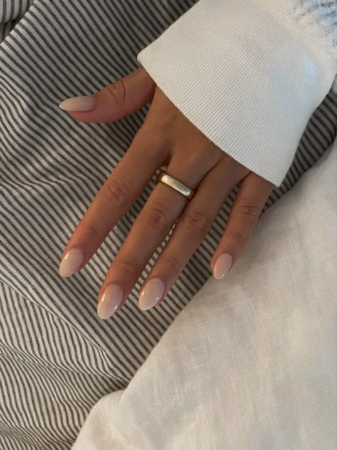 Nude Almond Nails, Nails Timeless, Milky Nails, Manicure Inspiration, Minimal Nails, Nails Only, Nail Jewelry, Neutral Nails, Classy Nails