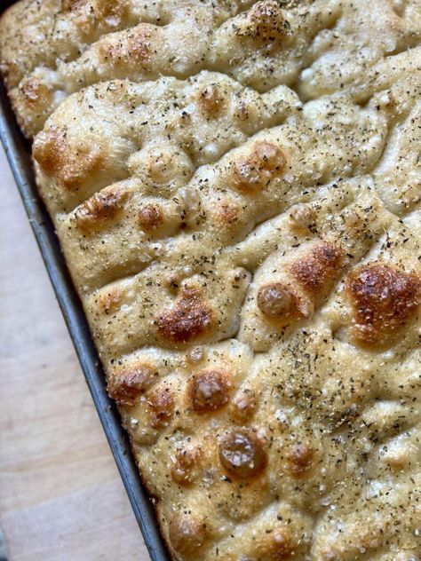 Sourdough Focaccia Bread - Amy Bakes Bread Amy Bakes Bread Focaccia, Amy Bakes Bread Sourdough, Sourdough Faccocia Breads, Overproofed Sourdough Focaccia, Focaccia Sourdough Bread, Amy Bakes Bread, Sourdough Foccacia Bread, Sourdough Foccacia Recipe, Sourdough Focaccia Bread Recipe