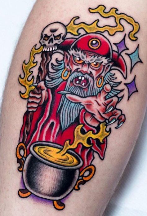 Sorcerer Tattoo, Mtg Tattoo, Wizard Tattoo, Zombie Tattoos, Scientific Drawing, Sailor Tattoos, Witch Tattoo, Fantasy Tattoos, Magic Tattoo