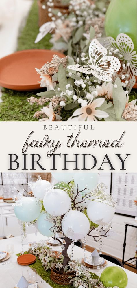 Fairy Garden Theme Party, Fairy Themed Birthday Party, Fairy Party Ideas, Fairy Themed Birthday, Fairy Birthday Themes, Fairy Theme Birthday Party, Woodland Fairy Birthday, Fairy Look, Enchanted Forest Birthday