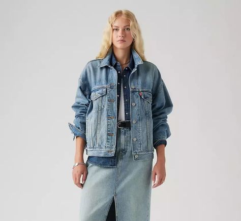 Fall Winter Shoes, Easy Shape, Trucker Jacket, Denim Top, Jean Jacket, Levi's, Denim Jacket, Shopping Outfit, Lounge Wear