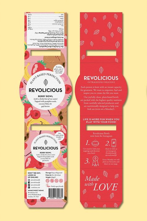 Ice Cream Label Design, Cream Label Design, Ice Cream Label, Dessert Packaging Design, Berry Smoothie Bowl, Salad Packaging, Frozen Food Packaging, Takeaway Packaging, Ice Cream Packaging