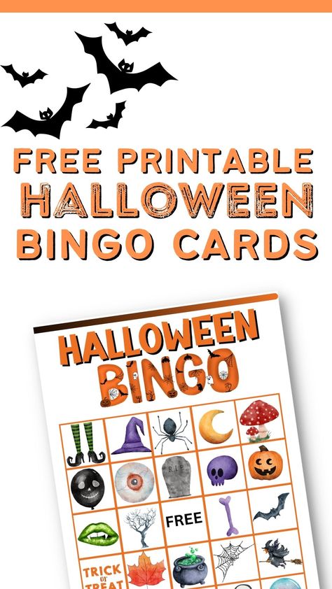 Download these printable halloween bingo cards and you have yourself a fun game for your next Halloween party!Free PDF Halloween bingo boards, Halloween calling cards, free download Halloween Bingo For Kids, Toddler Halloween Games, Halloween Bingo Free, Bingo Printable Free, Halloween Bingo Printable, Easy Halloween Games, Halloween Carnival Games, Halloween Bingo Game, Halloween Bingo Cards