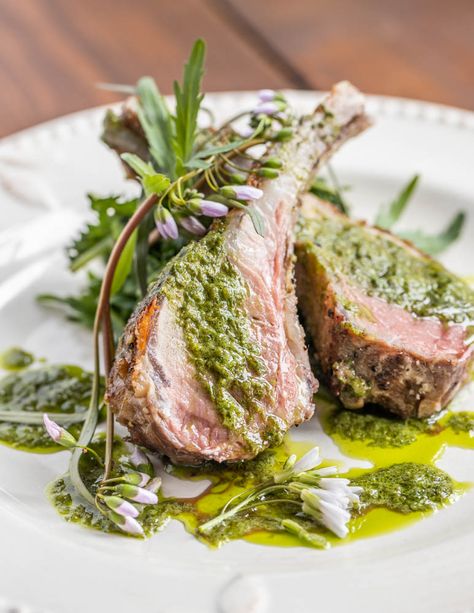 Goat Chops Recipes, How To Cook Goat Meat Recipes, Easter Lamb Chops, Cooking Goat Meat, Herbed Crusted Rack Of Lamb, Herb Crusted Lamb, Cooking Journal, Herb Butter Recipe, Goat Recipes