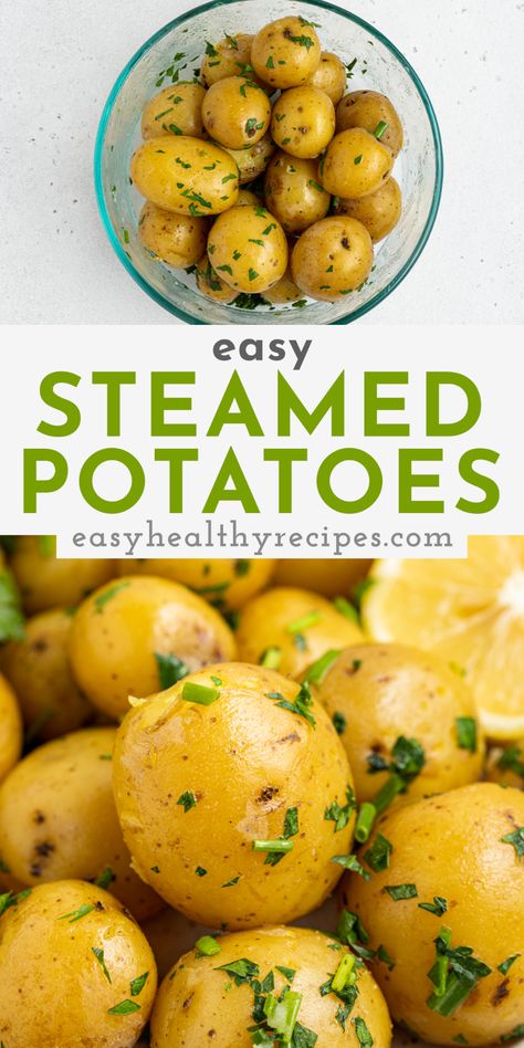 Butter Steamed New Potatoes, Steamed Potatoes On Stove, Steamed Potatoes In Microwave, Healthy Steamed Recipes, Steamed Red Potatoes Recipes, Steamed Potatoes Recipes, Steamed Food Recipes Healthy, Steamed Recipes Healthy, Steaming Potatoes