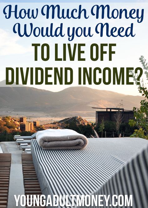 Anyone who has thought about passive income has asked themselves the question: how much money would I need to live off dividends? Not that dividend income is the only form of passive income, but few would disagree that dividend income the ultimate passive income - it requires little to no effort to maintain. Many companies pay dividends, but the dividend yield can vary greatly from company-to-company, and some companies pay no dividends at all. Living off dividends is a long-term goal of mine. I Dividend Income, Dividend Investing, Invest Money, Dividend Stocks, Investing Tips, Stock Market Investing, Finance Investing, Investing In Stocks, Investing Money